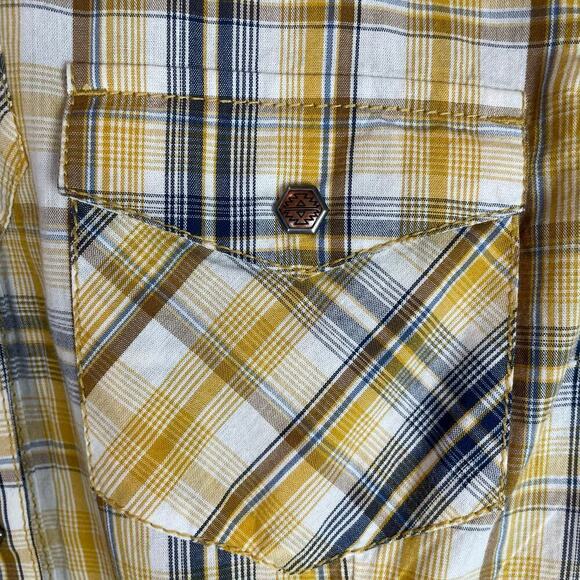 Ariat western plaid embroidered snap front shirt size small - Picture 5 of 8